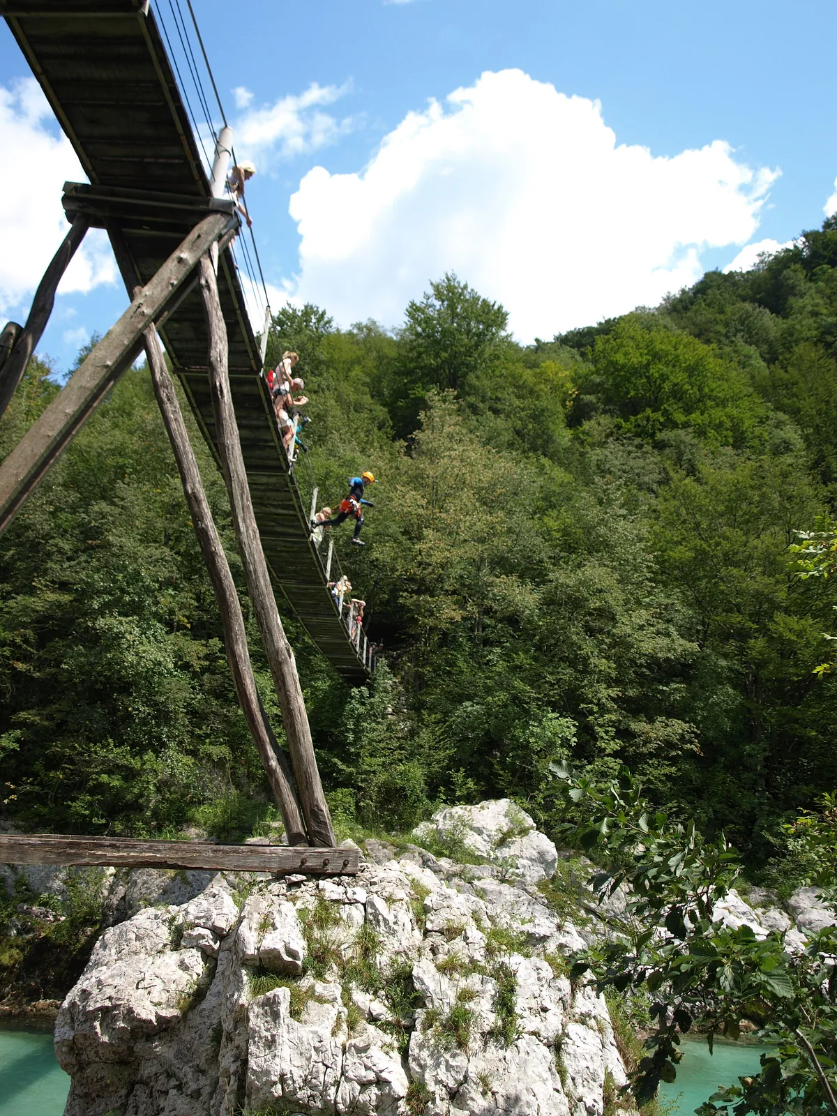 Extreme bridge jumping