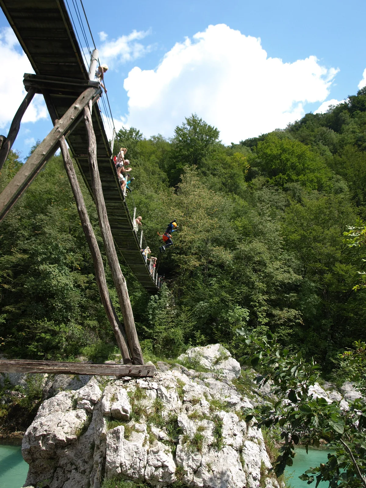 Extreme bridge jumping