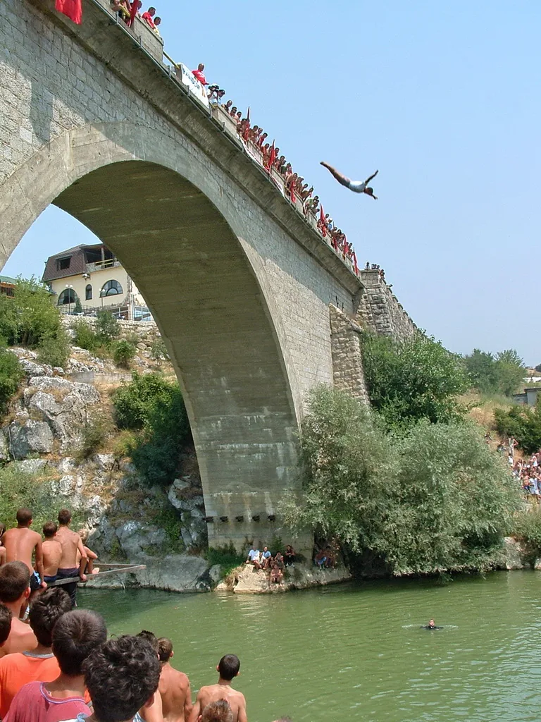 Sports Jumping from Bridge 1 photograph