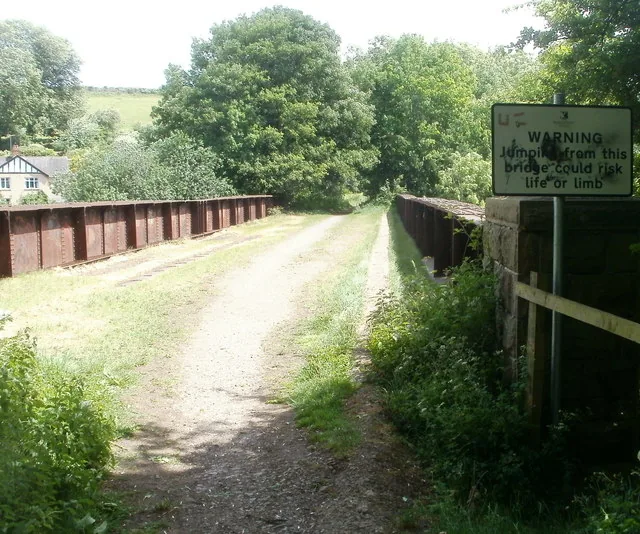 Jumping from this bridge could risk life or limb, Usk geograph.org.uk photograph