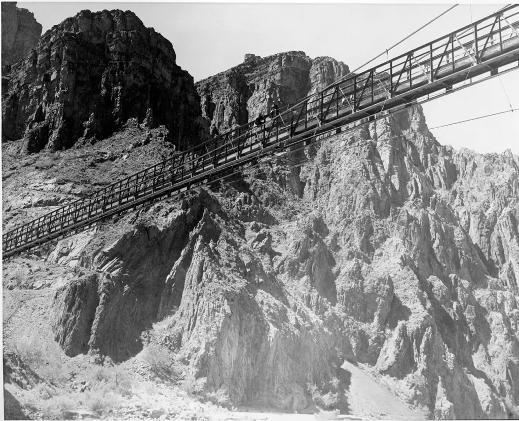 02246 Grand Canyon Historic Kaibab Trail Suspension Bridge