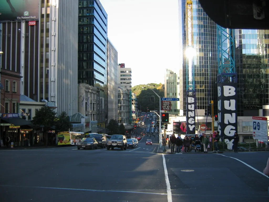 Wellesley Street bungee at Albert 2004 photograph